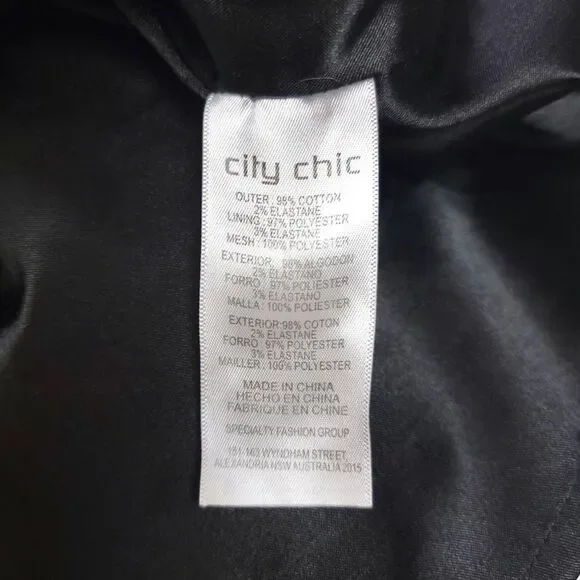 City Chic Power Poppy Dress Pin Up Fit And Flare Belted Womens Plus Size 16 Red - Picture 9 of 10